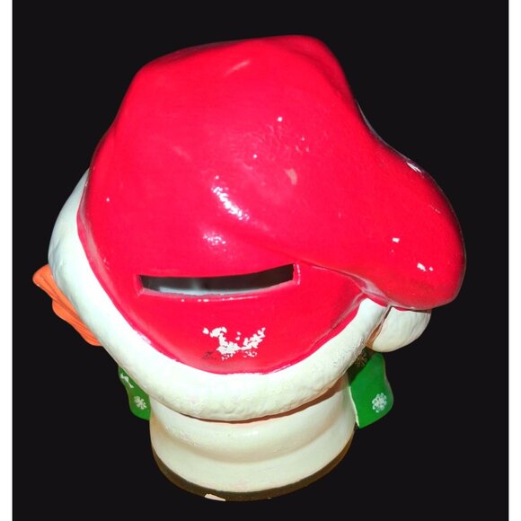 Rare Enesco Santa Clown Coin Bank Ceramic Christmas Decoration - Picture 4 of 8